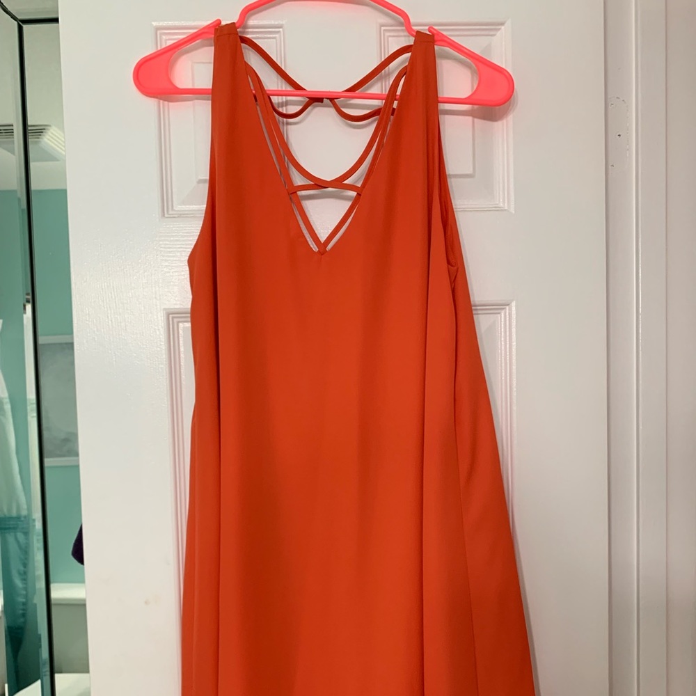 HYFVE orange front cross strap dress NEW